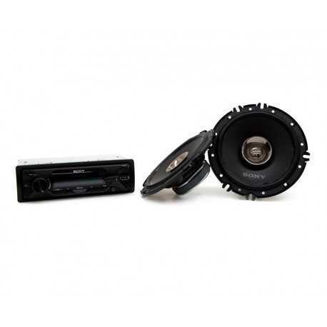 Autoestéreo Sony KIT DSX-A110U+XS-FB1 Sin CD con Entrada USB Negro