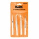 Juego de 4 Pinzas de Precisión Bork Bhe-8004 color Plateado