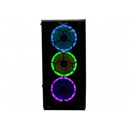 Gabinete Evotec Hydra Rgb Eatx S/fuente Cristal Na-0602 color Negro