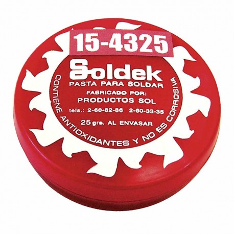 Pasta para Soldar Bork 15-4325 color Rojo de 25 gr