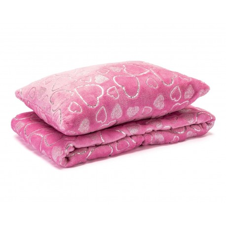 Set de Cobertor y Almohada Rosa marca Baby Colors para Bebé Niña